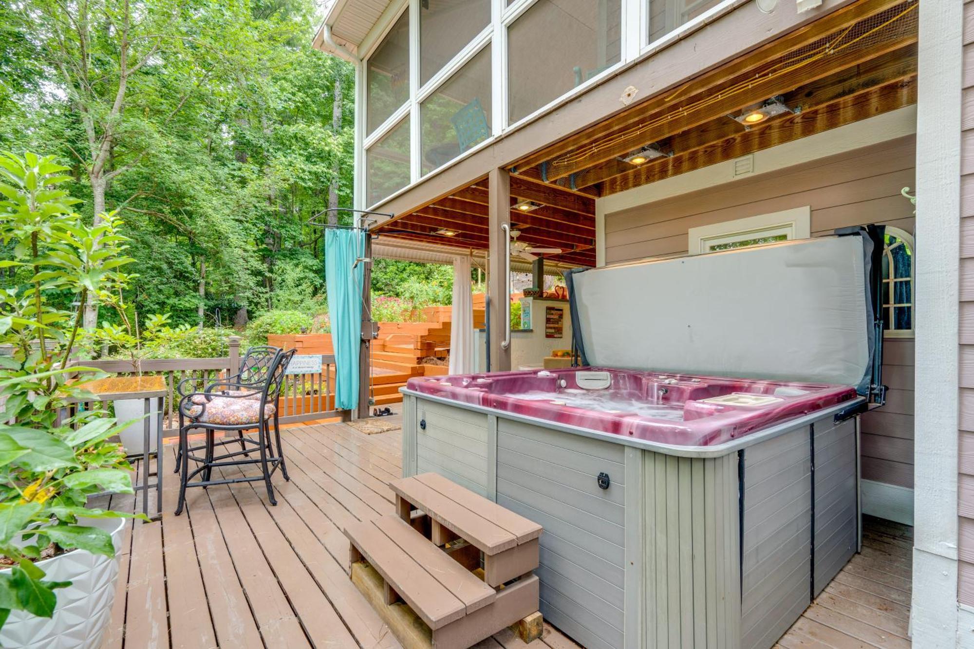 Creekside Hendersonville Haven Hot Tub And Fire Pit Bagian luar foto
