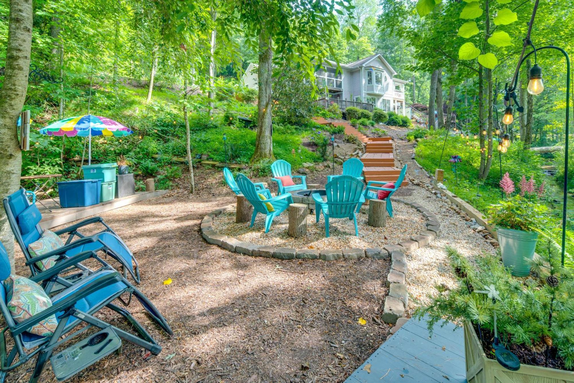 Creekside Hendersonville Haven Hot Tub And Fire Pit Bagian luar foto